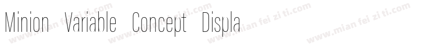 Minion Variable Concept Display S字体转换